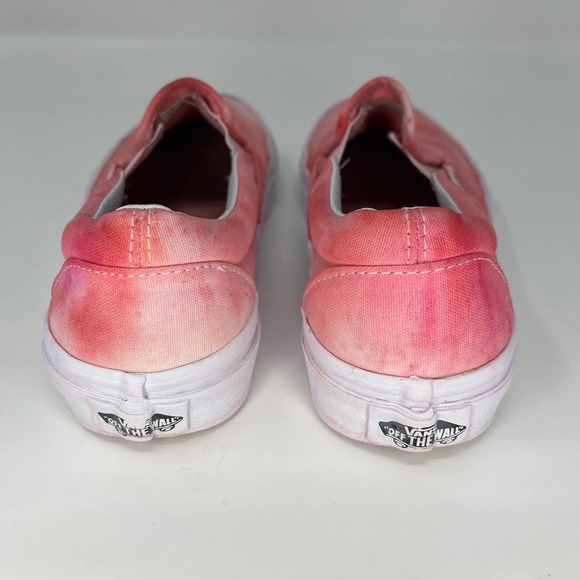 Vans Slip On Pink Ice Dyed Tie Dye Reworked Festival Shoes Womens Size 5 - Picture 7 of 8